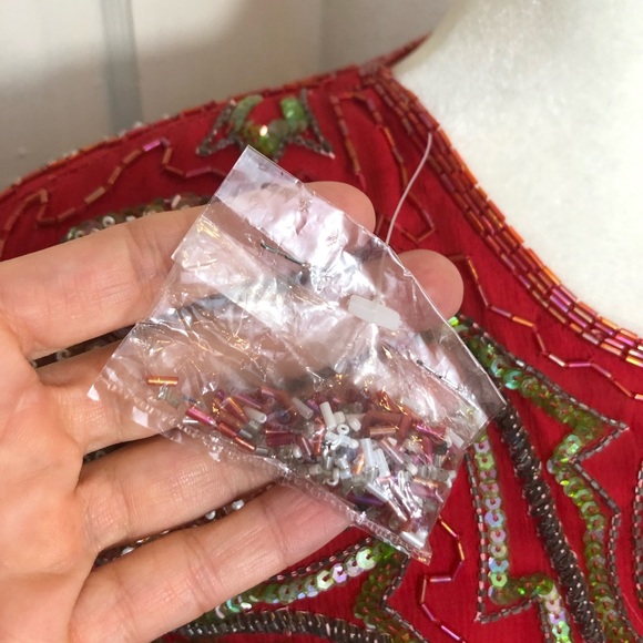 🌟SOLD🌟Beaded Vintage 1980’s SCALA DRESS M - Picture 8 of 8